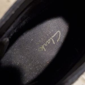 Clark's suade wedge booties